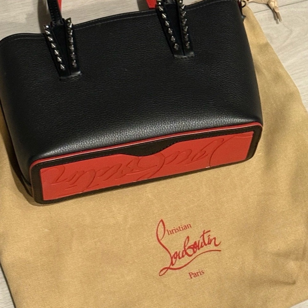 Christian Louboutin Black and Red mini cabata - Picture 3 of 6